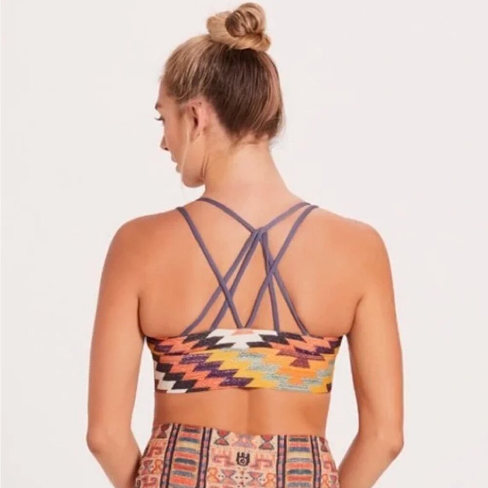 New $58 MSRP Niyama Sol Diamondback Bra in Traveler Aztec Pattern NWT, Size XS/S - Picture 2 of 2